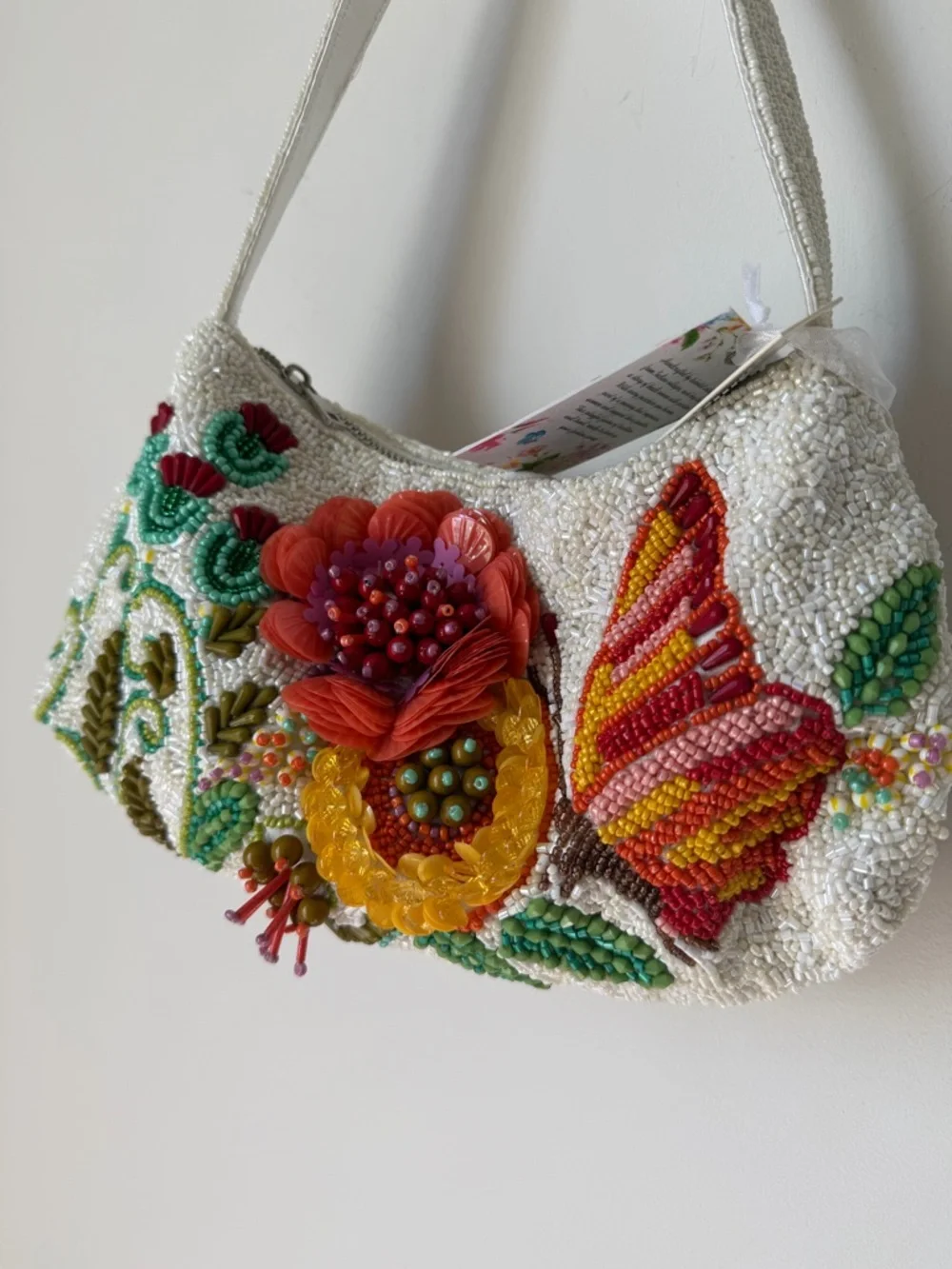 Beaded Butterfly Floral sequins Shoulder Bag